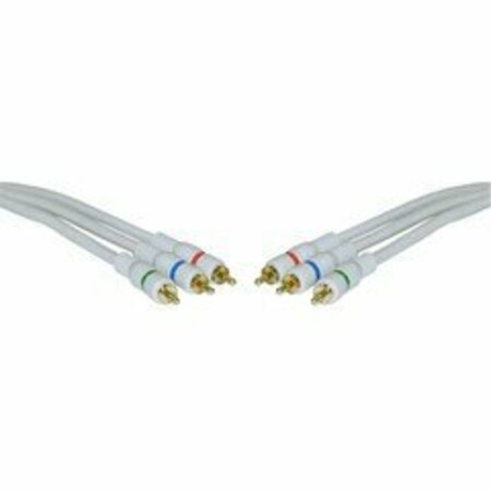 SWE-TECH 3C High Quality Component Video Cable, 3 RCA Male RGB, Gold-plated Connectors, 12 foot FWT10V2-02512